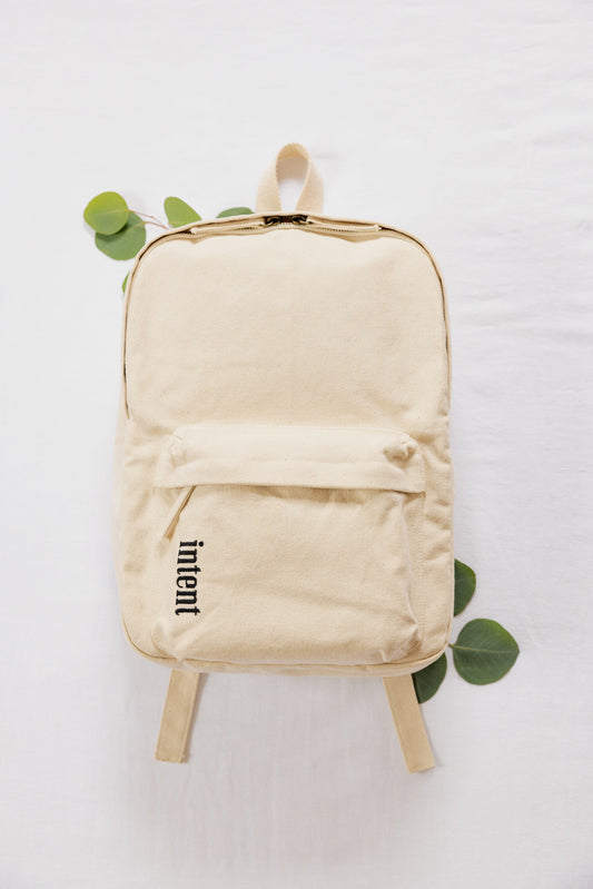 organic cotton and fair trade certified canvas backpack 