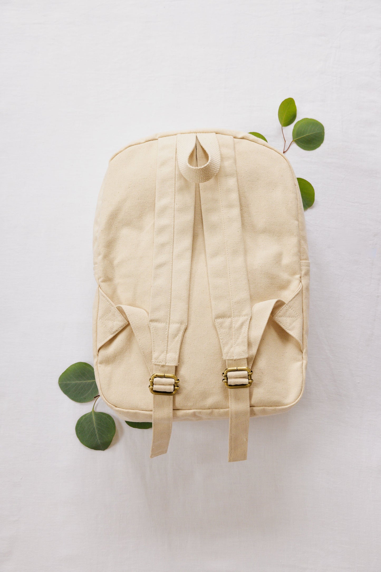 organic cotton and fair trade certified canvas backpack 
