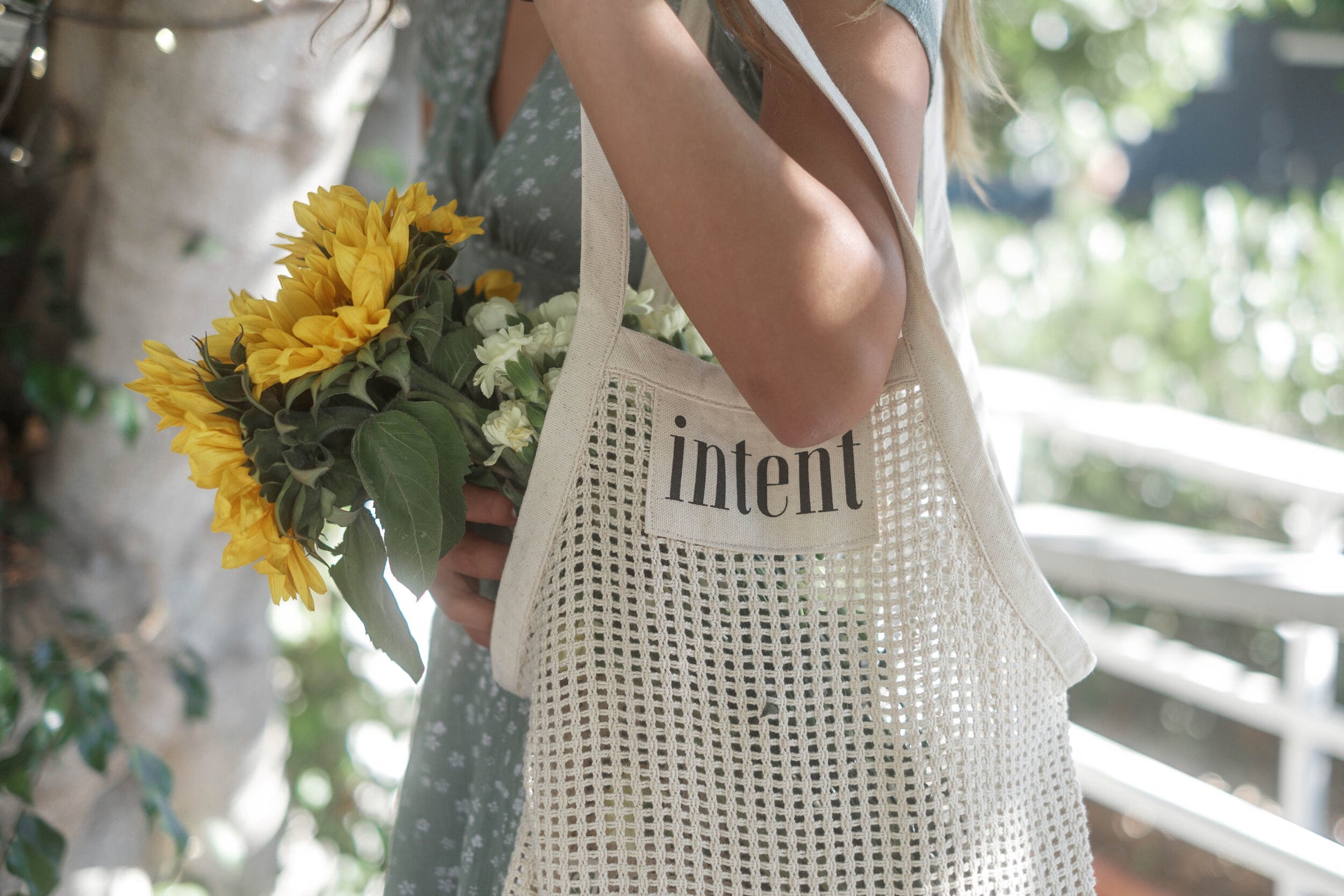 organic cotton and fair trade certified mesh market tote 